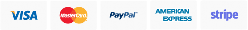 Pagos seguros con tarjeta y PayPal