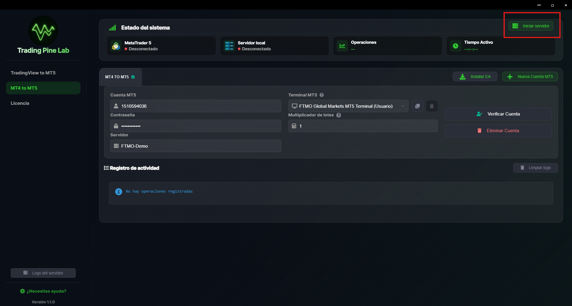 Configuración de alerta TradingView