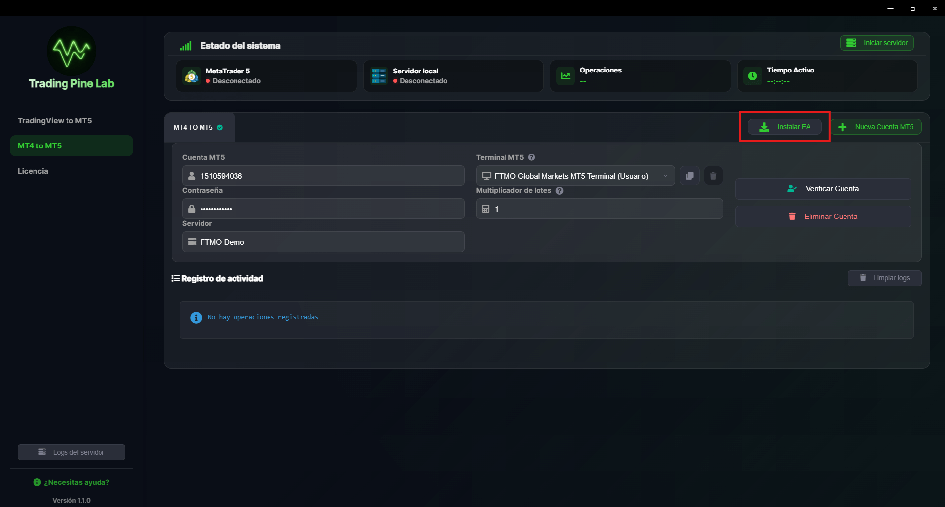 Configuración de alerta TradingView