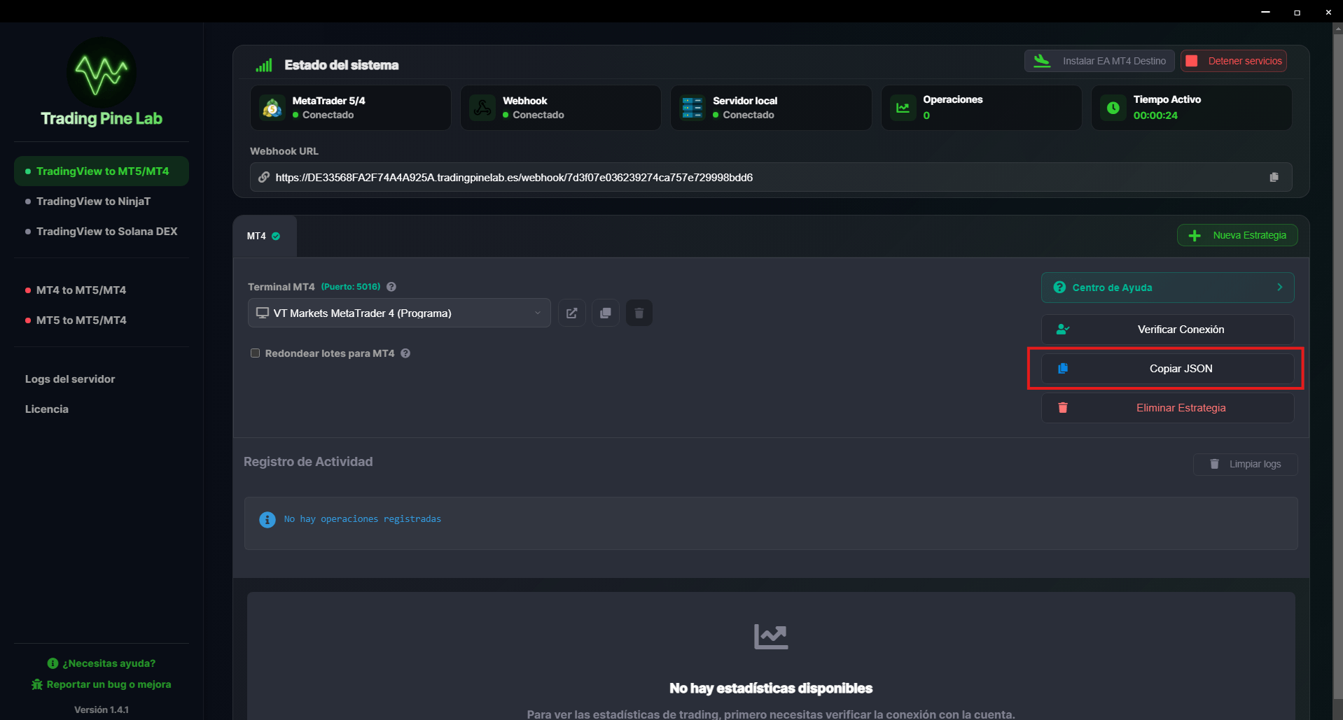 Ustawienia alertów TradingView