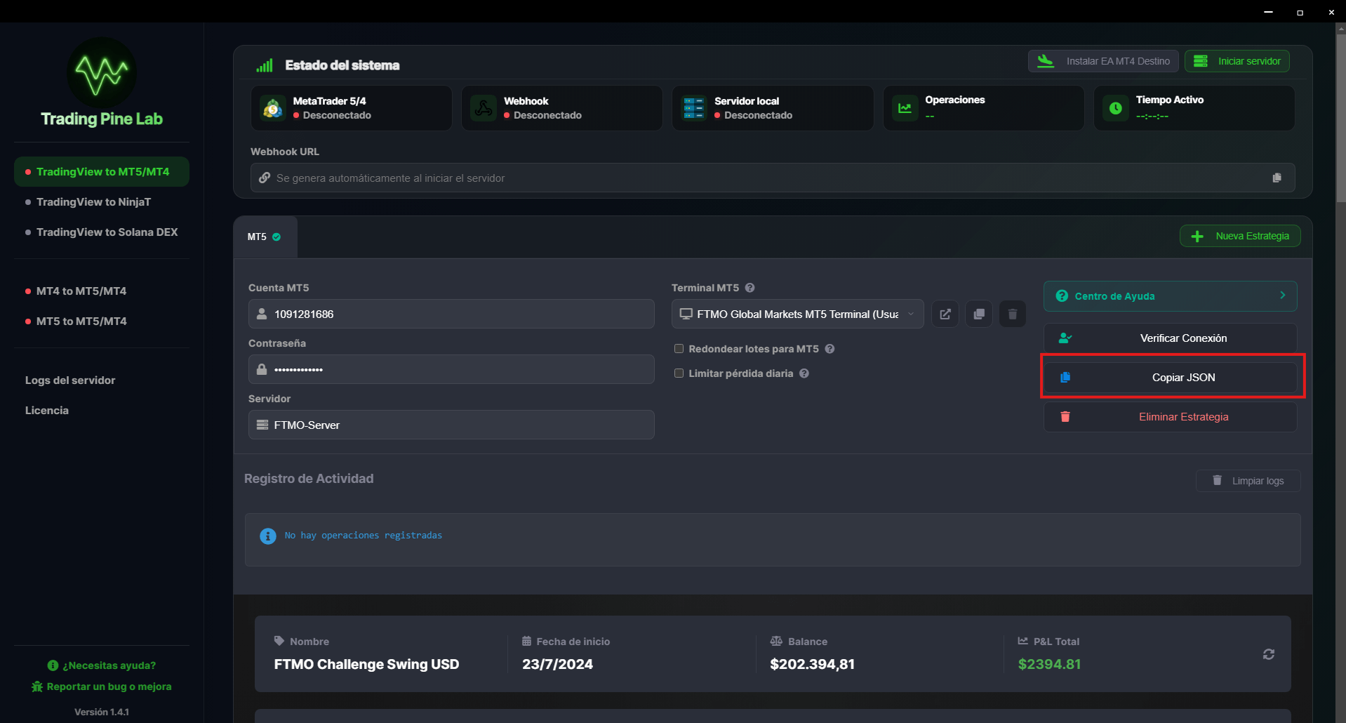 Ustawienia alertów TradingView